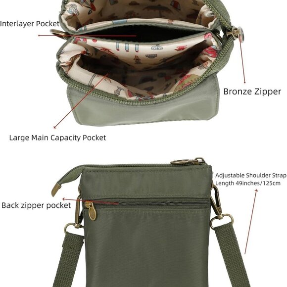 Small Crossbody Phone Purse Wallet Bag Cute Crossbody Purse Cellphone Wallet Sho - Picture 5 of 6